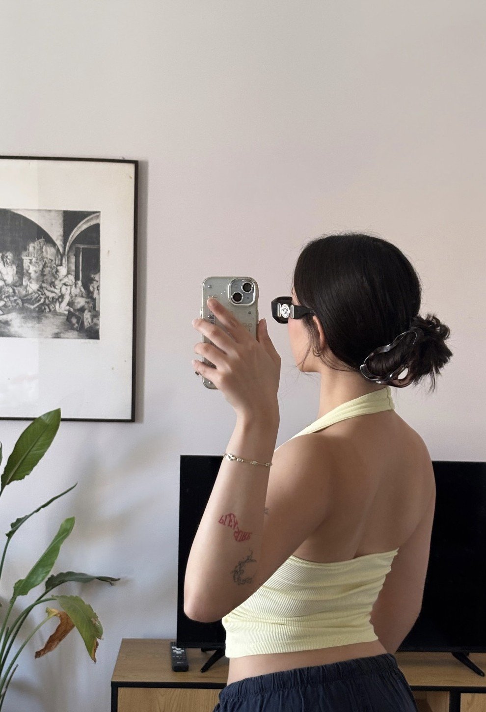 Boyundan Geçmeli Fitilli Atlet - Sarı