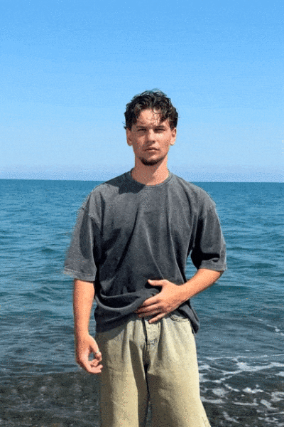 Asit Yıkamalı Basic Oversize Tişört