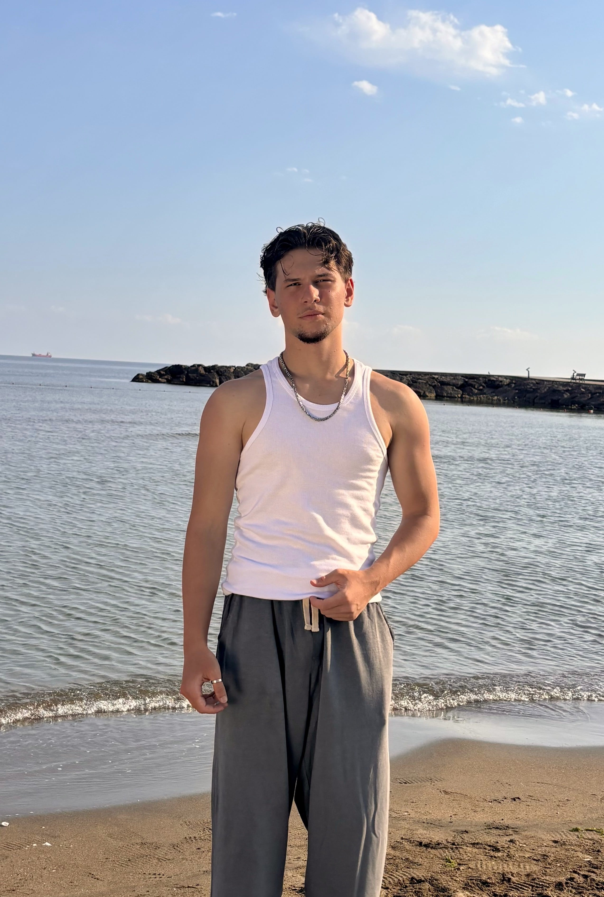 Premium Basic Fitilli Atlet Beyaz