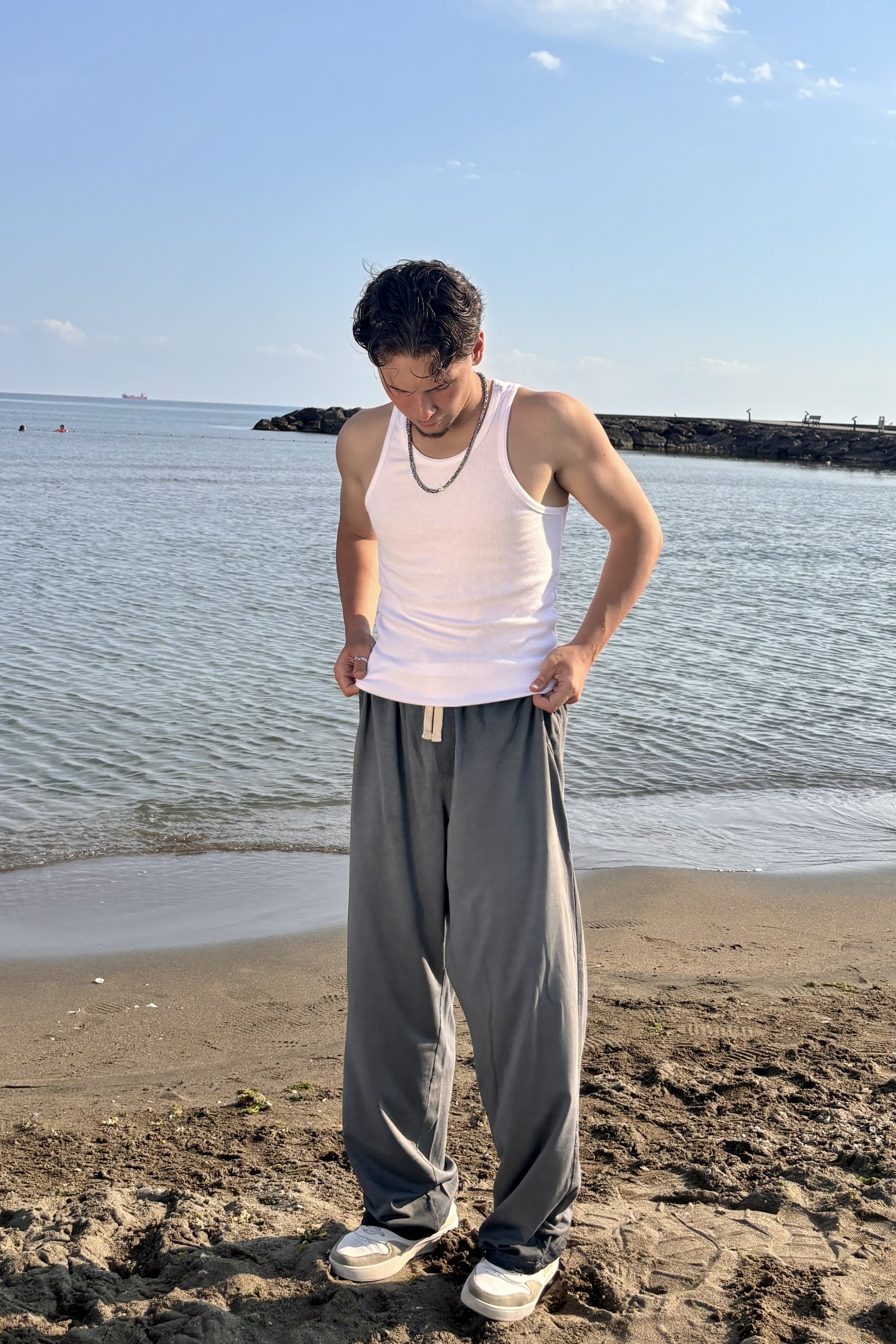 Premium Basic Fitilli Atlet Beyaz