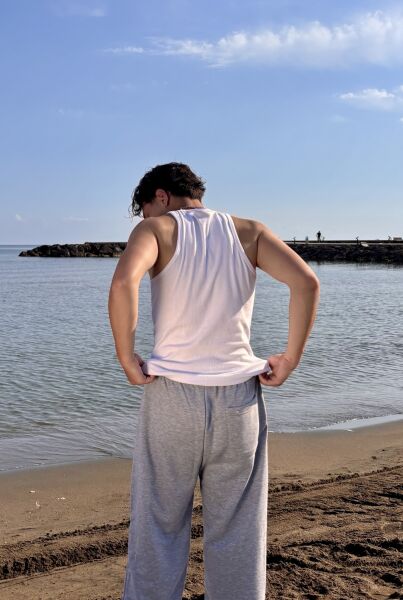 Premium Basic Fitilli Atlet Beyaz