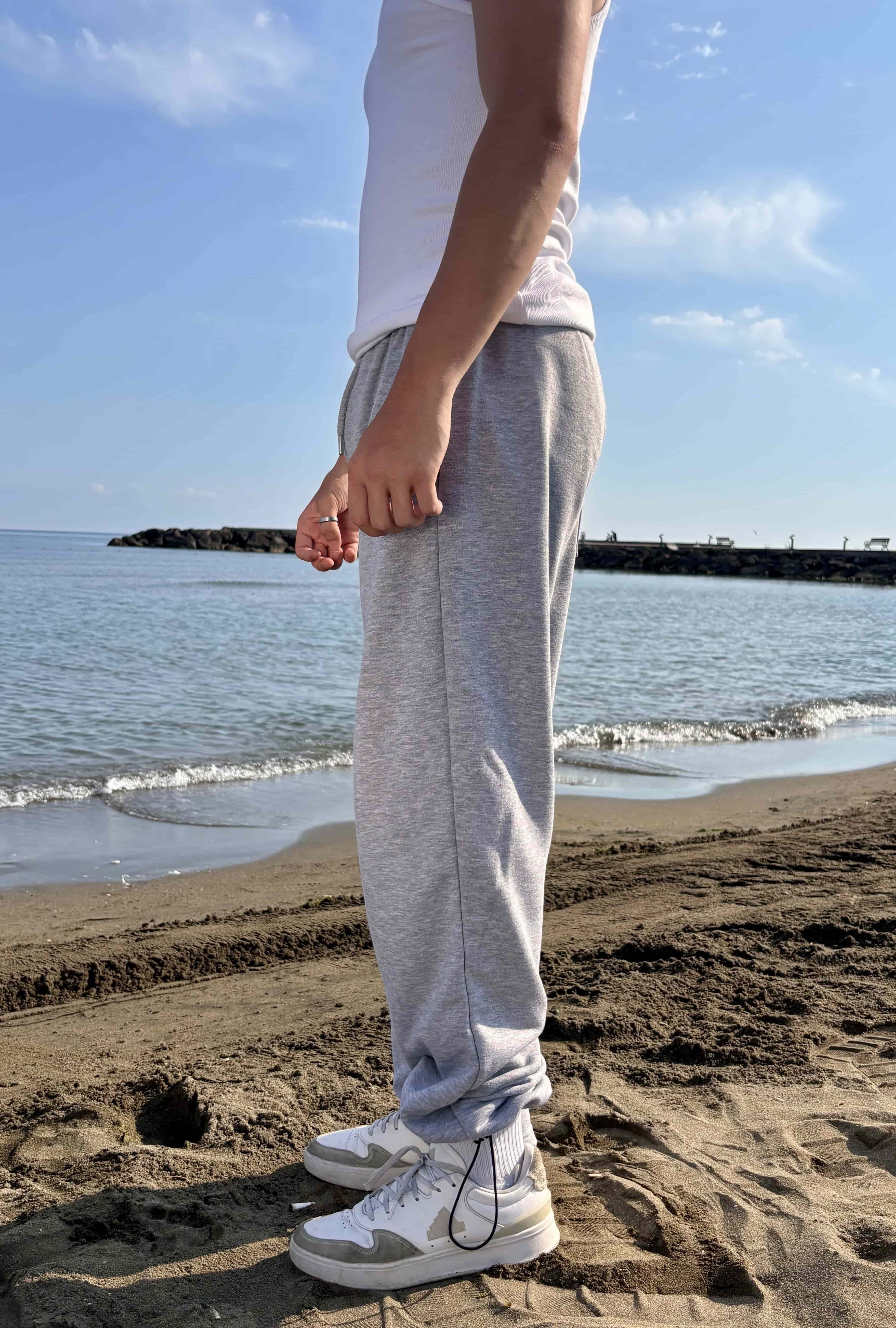 Ayarlanabilir Paça Oversize Gri Eşofman