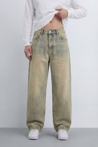 Premium Yıkamalı Baggy Jean