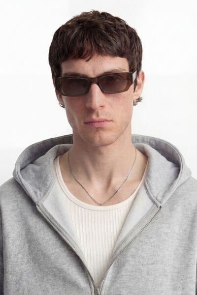 Oversize Basic Fermuarlı Hoodie - Gri