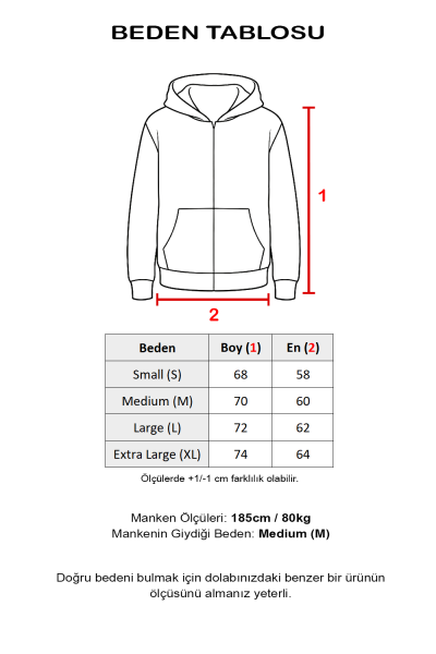 Oversize Basic Fermuarlı Hoodie - Gri