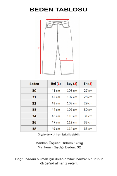 Açık Gri Baggy Jean